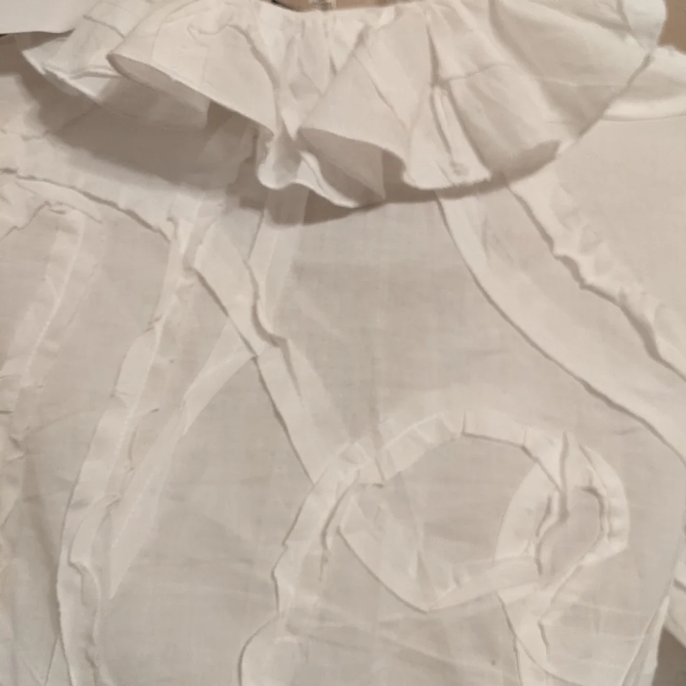NWT Boston Proper White Ruffled Blouse Sz.12 - Picture 7 of 9